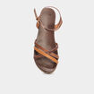 Sandales plates LH marron femme