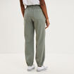 Pantalon cargo droit cropped lyocell vert pastel femme