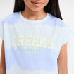 T-shirt manches courtes coton ecru fille
