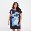 Chemise de nuit manches courtes Stitch bleu marine femme grande taille