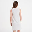 Chemise de nuit sans manches coton gris clair femme