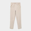 Leggings &agrave; boutons pont beige femme
