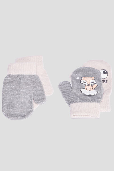 Lot 2 paires moufles multicolore bébé fille