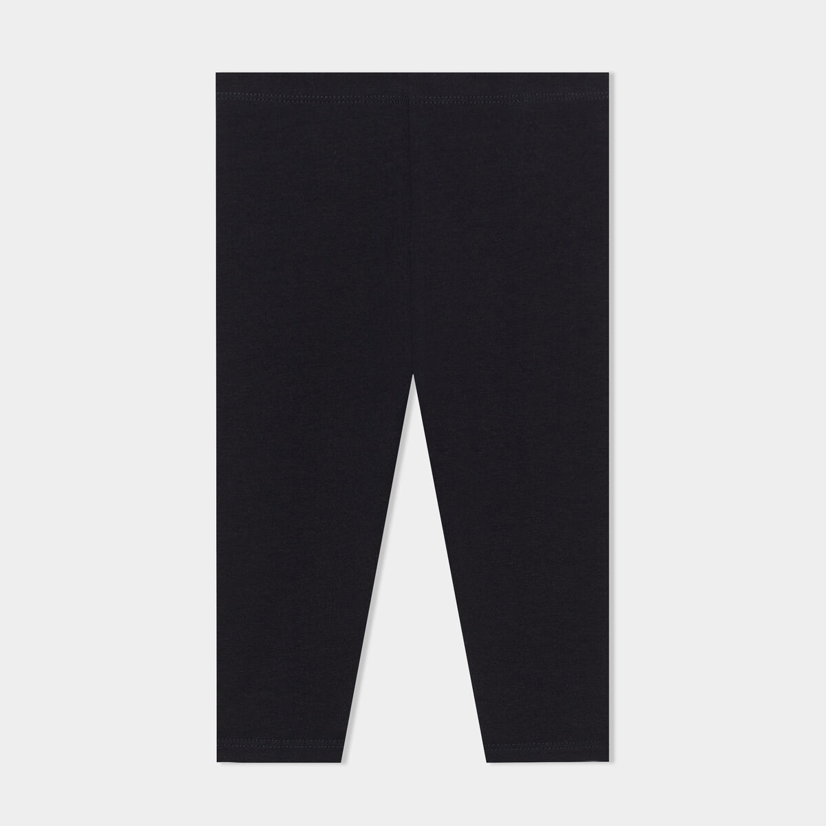 Legging uni en coton noir bébé fille