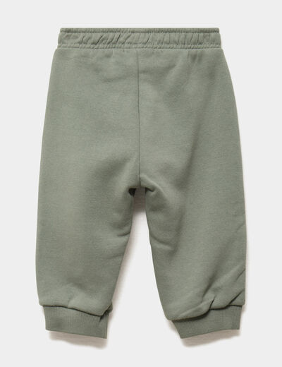 Lot 2 pantalons de jogging bas resserr&eacute; vert kaki b&eacute;b&eacute; gar&ccedil;on