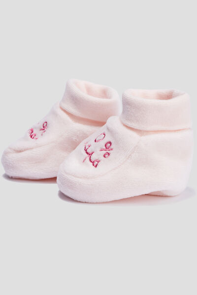 Chaussons rose clair bébé fille
