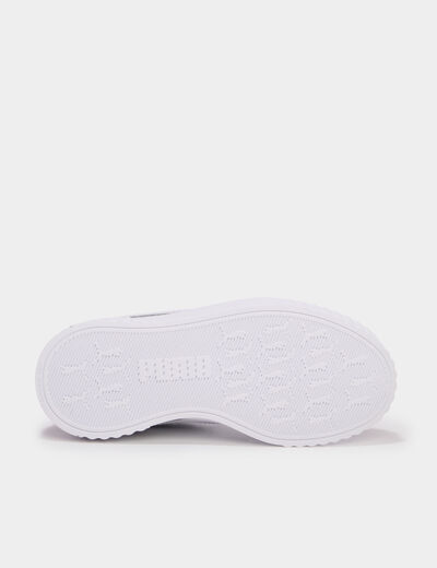 Baskets &agrave; paillettes Puma Carina gris argent fille