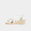 Sandales compensées brides croisées multicolore femme
