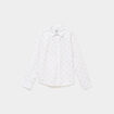 Chemise droite &agrave; manches longues blanc gar&ccedil;on
