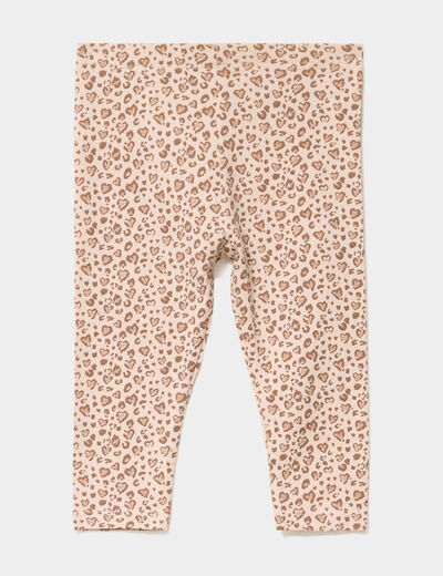 Legging coton majoritaire creme b&eacute;b&eacute; fille