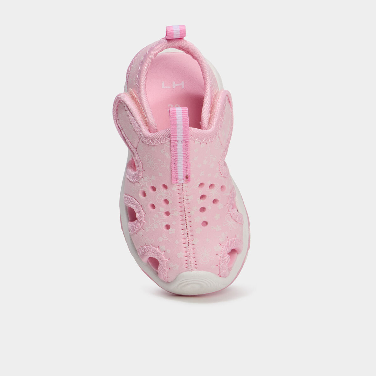 Sandales &agrave; scratchs rose b&eacute;b&eacute; fille