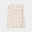 T-shirt côtelé manches longues coton beige fille