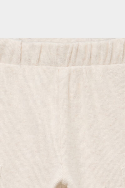 Pantalon maille 2 poches beige b&eacute;b&eacute; gar&ccedil;on