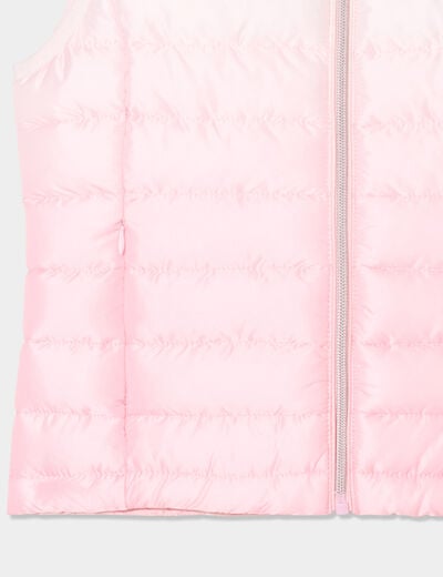 Doudoune légère sans manches rose pastel fille