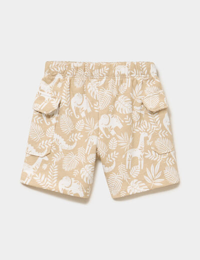 Short poches avec rabat beige b&eacute;b&eacute; gar&ccedil;on