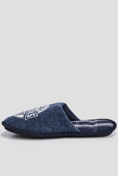 Chaussons mules Creeks bleu homme