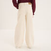 Pantalon large 5 poches coton Creeks creme fille