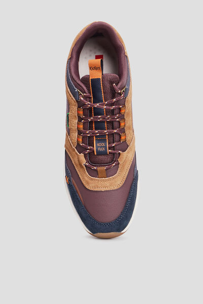 Baskets running Kickers Koolflex bordeaux homme