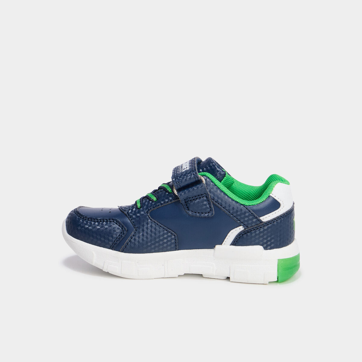 Tennis semelles lumineuses Minecraft bleu marine garçon