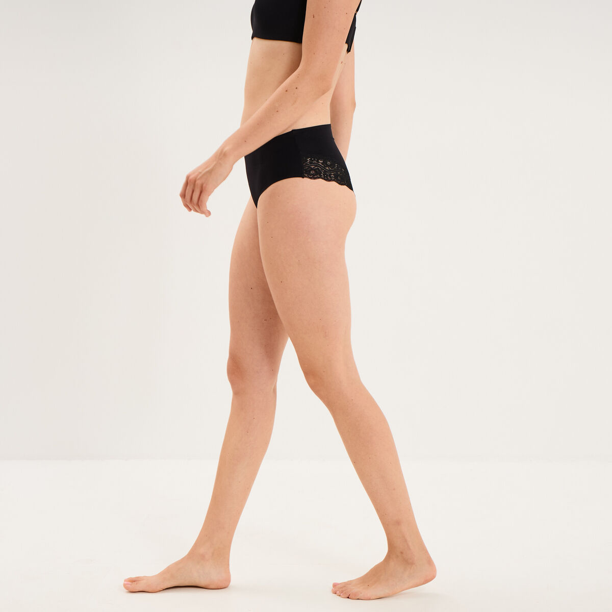 Shorty invisible &agrave; dentelle noir femme