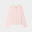 Gilet boutonn&eacute; coton m&eacute;lang&eacute; rose fille