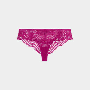 Tanga en dentelle Ingrid violet femme grande taille