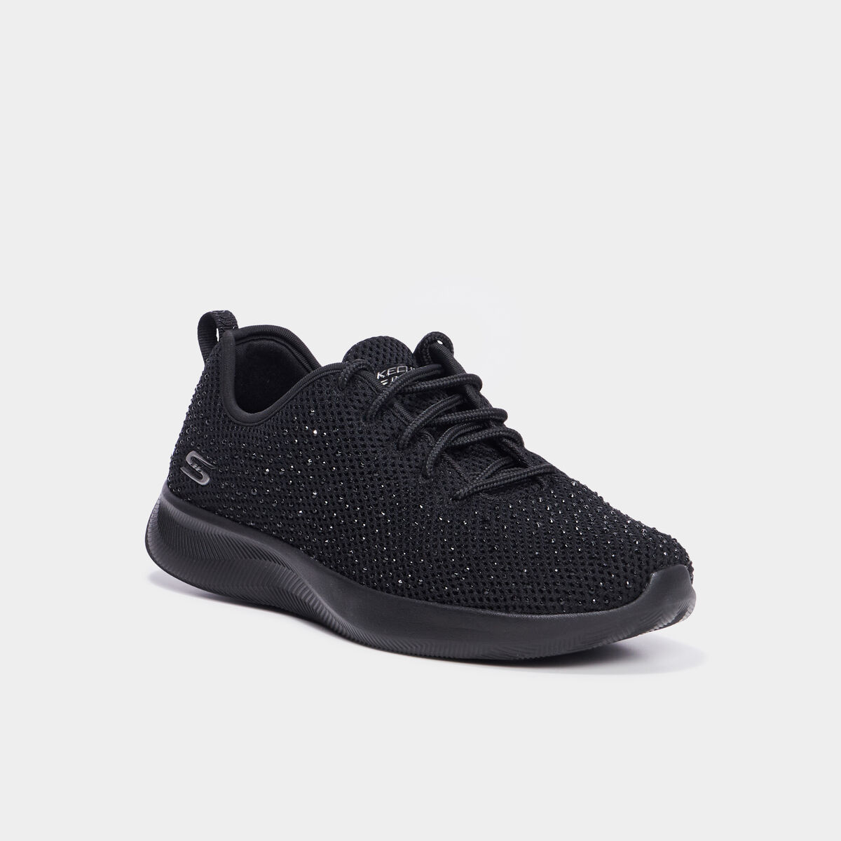 Baskets running à strass Skechers noir femme