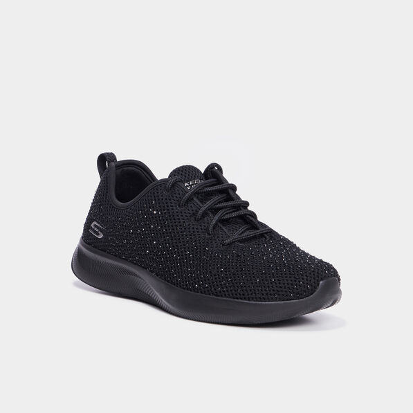 Baskets running à strass Skechers noir femme