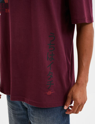 T-shirt manches courtes Naruto Itachi prune homme