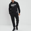 Sweat &agrave; capuche hoodie molleton noir homme