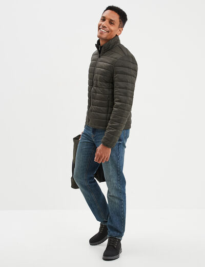 Veste &agrave; capuche effet 3-en-1 Trappeur vert kaki homme