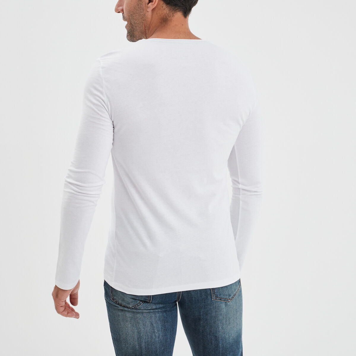 T-shirt manches longues Liberto blanc homme