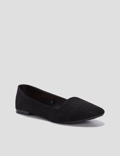 Ballerines esprit mocassins noir femme