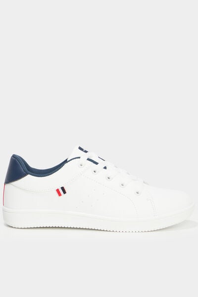 Baskets avec bout rond blanc gar&ccedil;on