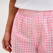 Short de pyjama taille &eacute;lastiqu&eacute;e coton blanc femme