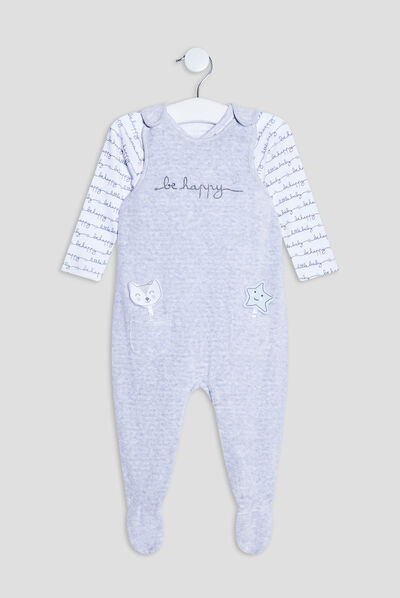 Ensemble 2 pièces gris bébé garçon