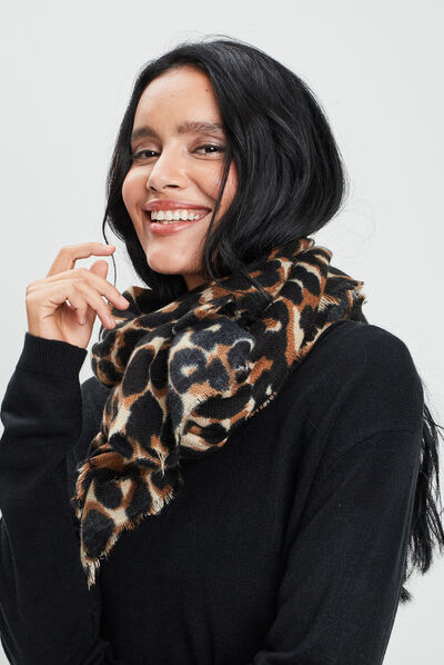 Foulard marron femme