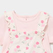 Ensemble robe 3 pi&egrave;ces coton creme b&eacute;b&eacute; fille