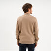 Pull camionneur manches longues taupe homme