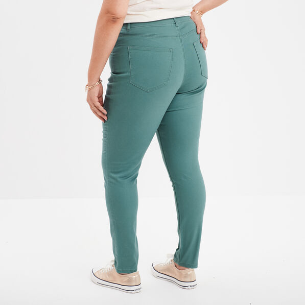 Jegging taille élastiquée grande taille vert foncé femme grande taille