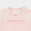 Sweat col rond manches longues rose clair b&eacute;b&eacute; fille