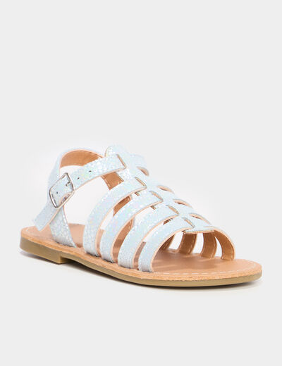 Sandales avec brides bleu ciel fille