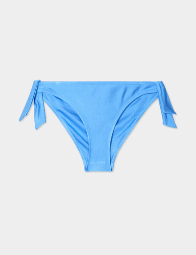 Bas de maillot de bain détails noeuds bleu clair femme