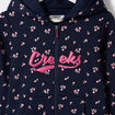 Sweat zippé à capuche Creeks bleu marine fille