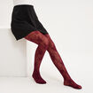 Collants 20D effet dentelle bordeaux femme