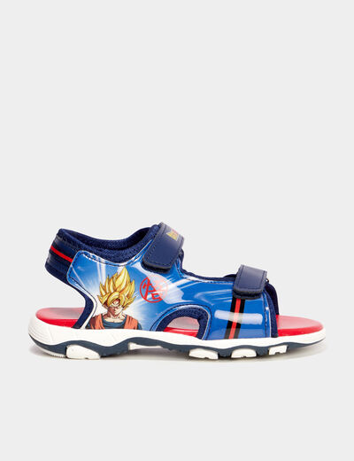Sandales à scratchs Dragon Ball Z bleu garçon