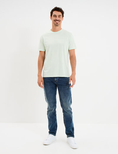 T-shirt en coton manches courtes vert pastel homme