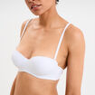 Soutien-gorge bandeau microfibre blanc femme