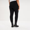 Legging corsaire taille &eacute;lastiqu&eacute;e noir femme grande taille