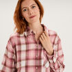 Chemise manches longues coton rose poudr&eacute;e femme